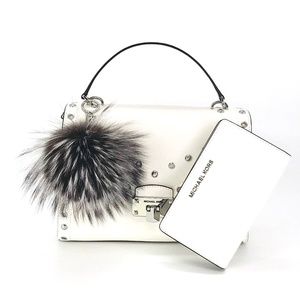 3PCS Michael Kors Kinsley Satchel Wallet Charms